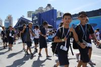 Comea o programa de visitao escolar na The Ocean Race Itaja