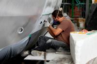Estaleiro de Itaja constri maior veleiro de ao fabricado no Brasil