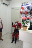 Papai Noel visitou a Unidade de Sade do Bambuzal na segunda feira