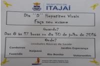 Dia Mundial contra as Hepatites ter ao especial em Itaja