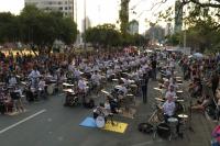 Mais de 80 bateristas participam do Festival BatucAu