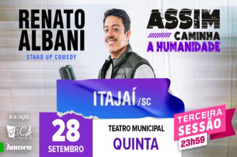 Show de humor com Renato Albani terá três sessões no Teatro Municipal nesta quinta-feira (28)