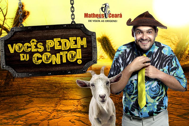 Sábado (09) tem espetáculo de comédia com Matheus Ceará no Teatro Municipal