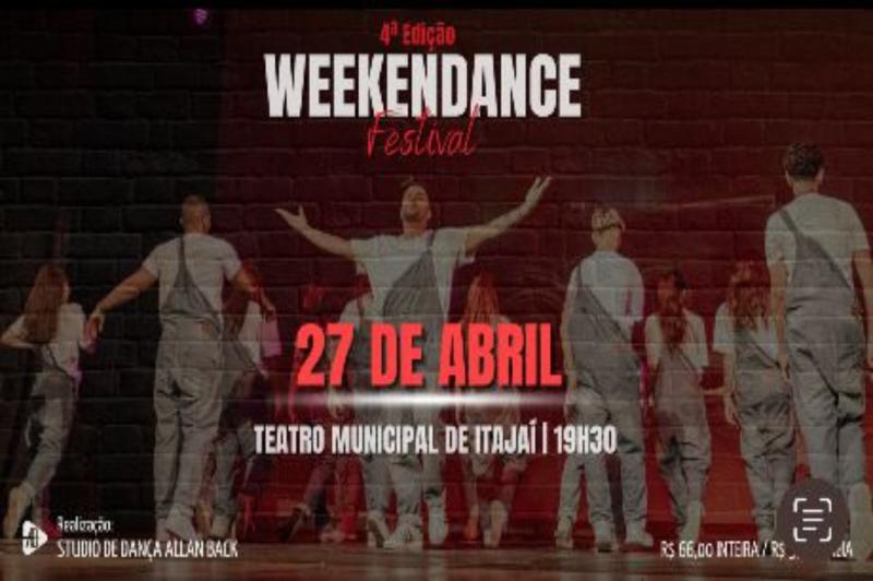 Sábado (27) tem WeekenDance Festival no Teatro de Itajaí