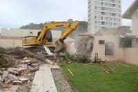 Nova demolio sinaliza incio das obras de ampliao da capacidade viria em Itaja