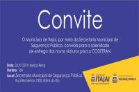 AVISO DE PAUTA: Solenidade de entrega de novas viaturas  Codetran