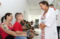 Mais de trs mil pessoas participam do Dia D de Vacinao contra o sarampo