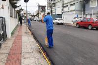 Ruas do Centro recebem nova pavimentao em asfalto