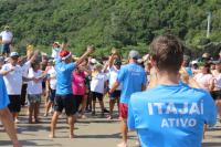 Itaja Ativo encerra as atividades de 2021 com msica e exerccios na Praia do Atalaia