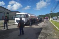 Defesa Civil de Itaja realiza segunda fiscalizao de transporte de produtos perigosos em 2022
