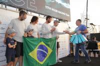Equipes 11th Hour Racing e Biotherm so recebidas na Vila da Regata em Itaja