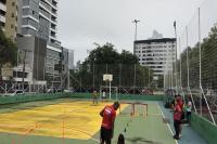 Quadra de basquete da Praa da Beira-rio  revitalizada