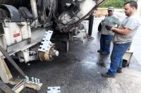 Usina de asfalto passa por manuteno para retomada dos trabalhos